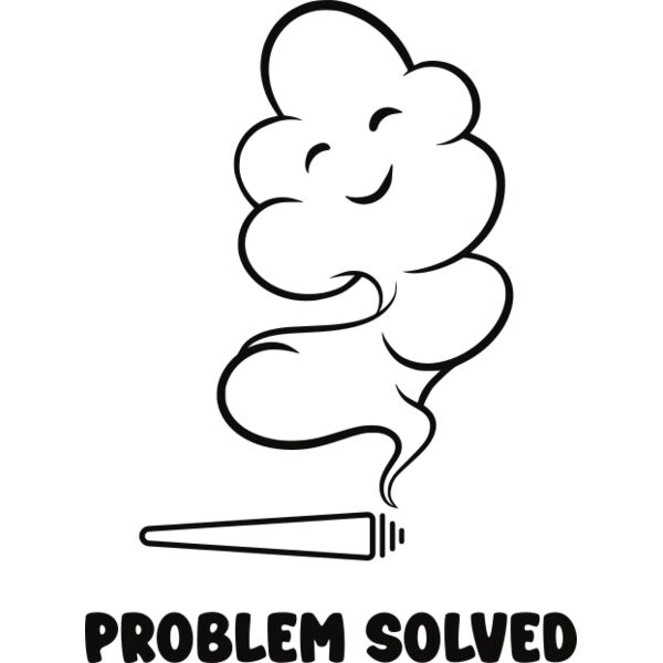 Happy smoke dude problem solved black Thumbnail